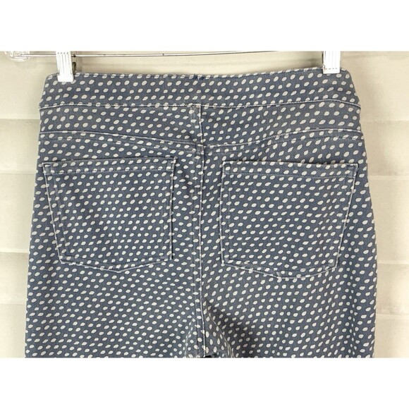 Spanx Women Medium Jean-ish Polka Dot Ankle Legging Jegging Stretch Pull On Blue - Picture 9 of 11
